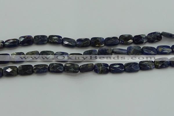 CSO736 15.5 inches 10*14mm faceted rectangle sodalite gemstone beads