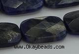 CSO740 15.5 inches 18*25mm faceted rectangle sodalite gemstone beads