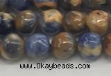 CSO831 15.5 inches 6mm round orange sodalite beads wholesale