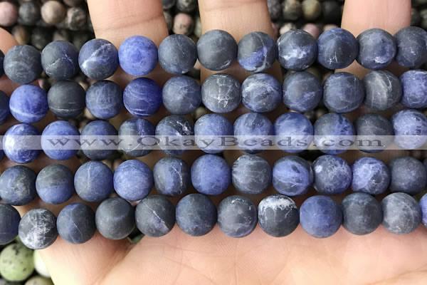 CSO842 15.5 inches 8mm round matte sodalite beads wholesale