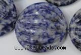 CSO85 15.5 inches 35mm flat round sodalite gemstone beads