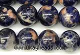 CSO920 15 inches 8mm round orange sodalite beads