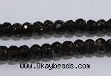 CSQ108 5*7mm faceted rondelle grade AA natural smoky quartz beads