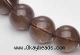 CSQ15 A grade 14mm round natural smoky quartz beads Wholesale