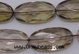 CSQ214 15*30mm faceted oval grade AA natural smoky quartz beads