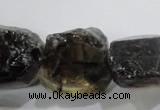 CSQ268 15.5 inches 16*20mm faceted nuggets smoky quartz beads