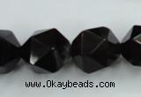 CSQ357 15.5 inches 18mm faceted nuggets smoky quartz beads