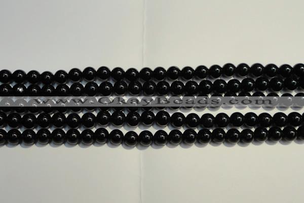 CSQ402 15.5 inches 8mm round black morion smoky quartz beads