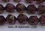 CSQ523 15.5 inches 10mm faceted nuggets smoky quartz beads