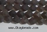 CSQ531 15.5 inches 6mm faceted nuggets matte smoky quartz beads