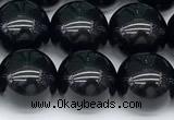 CSQ543 15 inches 12mm round black morion smoky quartz beads