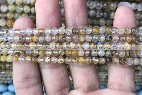 CSQ800 15.5 inches 4mm round scenic quartz beads wholesale