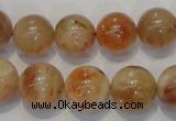 CSS19 15.5 inches 14mm round natural sunstone beads wholesale