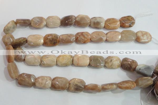 CSS258 15.5 inches 15*20mm faceted rectangle natural sunstone beads