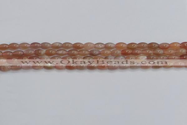 CSS265 15.5 inches 5*8mm rice sunstone beads wholesale