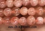 CSS300 15.5 inches 4mm round golden sunstone gemstone beads