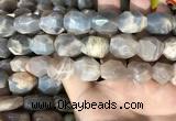 CSS406 15.5 inches 12*16mm - 15*20mm faceted nuggets sunstone beads