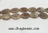 CSS411 15.5 inches 20*30mm flat teardrop sunstone beads wholesale