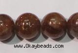 CSS556 15.5 inches 12mm round natural golden sunstone beads