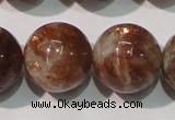 CSS557 15.5 inches 14mm round natural golden sunstone beads