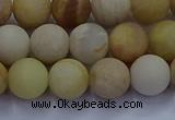 CSS623 15.5 inches 10mm round matte yellow sunstone gemstone beads