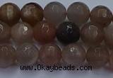 CSS642 15.5 inches 8mm faceted round sunstone gemstone beads