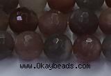 CSS644 15.5 inches 12mm faceted round sunstone gemstone beads wholesale