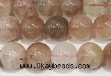 CSS800 15 inches 6mm round rainbow sunstone beads