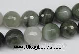 CSW15 15.5 inches 12mm faceted round seaweed quartz beads wholesale