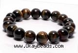 CTB03 7 inches 10mm round blue tiger eye stretch bracelet