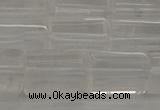 CTB101 15.5 inches 11*15mm faceted tube white crystal beads