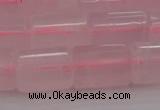 CTB103 15.5 inches 11*15mm faceted tube rose quartz beads