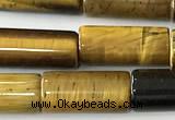 CTB1037 15 inches 8*16mm - 8*18mm tube yellow tiger eye beads