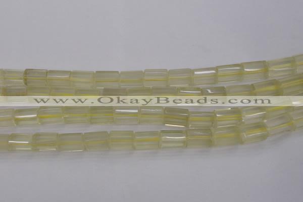 CTB104 15.5 inches 11*15mm faceted tube lemon quartz beads