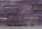 CTB105 15.5 inches 11*15mm faceted tube amethyst gemstone beads