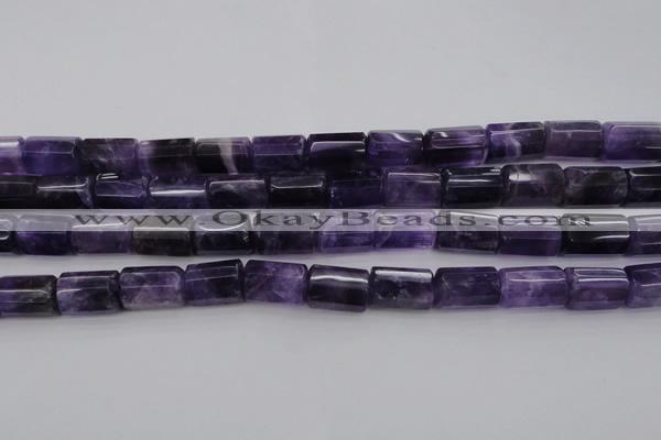 CTB106 15.5 inches 11*15mm faceted tube amethyst gemstone beads