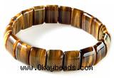 CTB16 10*14mm rectangle yellow tiger eye stretch bracelet