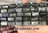 CTB209 15.5 inches 10*15mm faceted tube labradorite beads