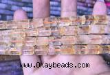 CTB255 15.5 inches 10*14mm tube natural citrine gemstone beads