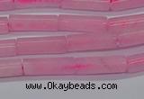 CTB311 15.5 inches 4*13mm tube rose quartz beads wholesale