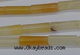 CTB321 15.5 inches 4*13mm tube yellow jade beads wholesale