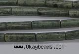 CTB337 15.5 inches 4*13mm tube green lace stone beads wholesale