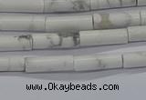 CTB340 15.5 inches 4*13mm tube white howlite beads wholesale