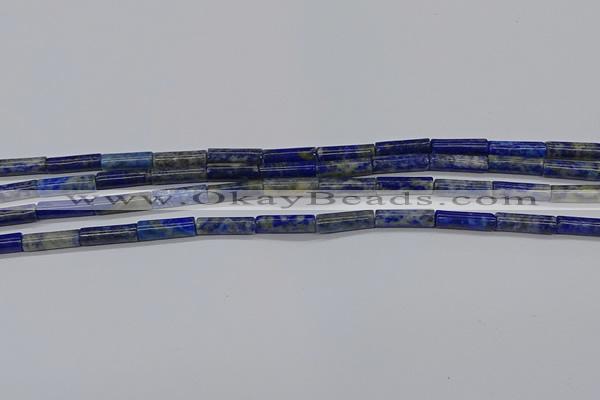 CTB356 15.5 inches 4*13mm tube lapis lazuli beads wholesale