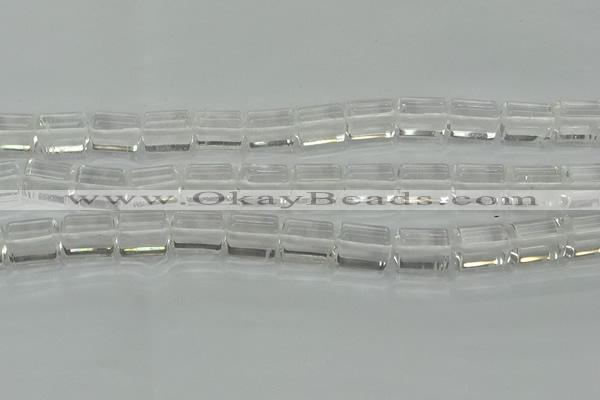 CTB500 15.5 inches 10*13mm triangle white crystal beads wholesale