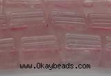 CTB501 15.5 inches 10*13mm triangle rose quartz beads wholesale