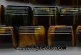 CTB541 15.5 inches 10*13mm triangle yellow tiger eye beads wholesale