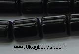 CTB545 15.5 inches 10*13mm triangle black agate beads wholesale