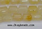 CTB701 15.5 inches 6*8mm tube yellow jade beads wholesale