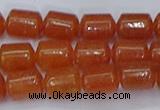 CTB704 15.5 inches 6*8mm tube red aventurine beads wholesale